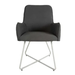Dark Grey Cross Frame Outdoor Dining Chair -Garden Furniture Shop dark grey cross frame outdoor dining chair p76703 125514 zoom