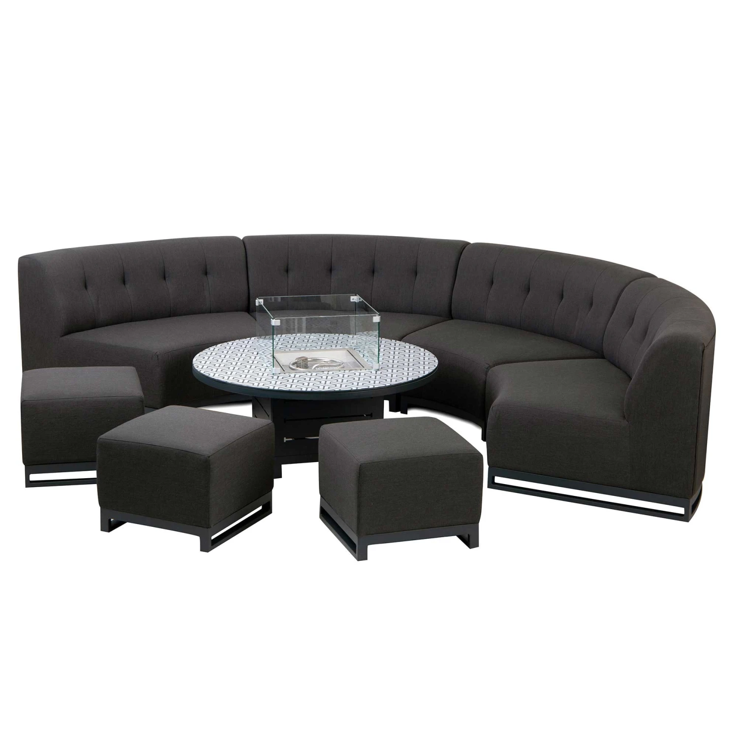 Dark Grey Small Outdoor Footstools 4 Dark Grey Small Outdoor Footstools - Image 4