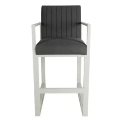 Dark Grey Straight Back Outdoor Bar Stool -Garden Furniture Shop dark grey straight back outdoor bar stool p76697 125358 zoom