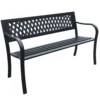 Durable Plastic Lattice Garden Bench In Black