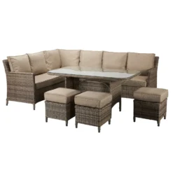 Edwina Natural And Grey Rattan Corner Sofa Dining Set -Garden Furniture Shop edwina natural and grey rattan corner sofa dining set p78442 133952 zoom