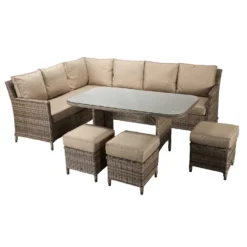Edwina Natural And Grey Rattan Corner Sofa Dining Set -Garden Furniture Shop edwina natural and grey rattan corner sofa dining set p78442 133953 zoom
