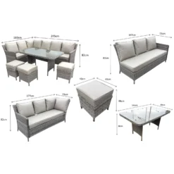 Edwina Natural And Grey Rattan Corner Sofa Dining Set -Garden Furniture Shop edwina natural and grey rattan corner sofa dining set p78442 133956 zoom