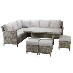 Edwina Special Grey Rattan Corner Sofa Dining Set -Garden Furniture Shop edwina special grey rattan corner sofa dining set p78444 133972 zoom