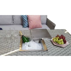 Edwina Special Grey Rattan Corner Sofa Dining Set With Lift Table -Garden Furniture Shop edwina special grey rattan corner sofa dining set with lift table p78448 134001 zoom