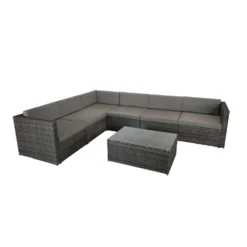 Evie Mixed Grey Rattan Modular Sofa Set -Garden Furniture Shop evie mixed grey rattan modular sofa set p78463 134309 zoom