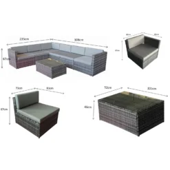 Evie Mixed Grey Rattan Modular Sofa Set -Garden Furniture Shop evie mixed grey rattan modular sofa set p78463 134312 zoom