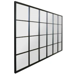 Fenestra Black Modern Window Style Leaner / Wall Mirror -Garden Furniture Shop fenestra black modern window style leaner wall mirror p85123 182109 zoom