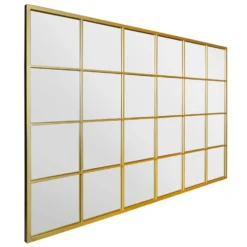 Fenestra Gold Modern Window Style Leaner / Wall Mirror -Garden Furniture Shop fenestra gold modern window style leaner wall mirror p85120 182085 zoom