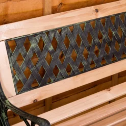 Garden Bench Cross Style -Garden Furniture Shop garden bench cross style p54335 73450 zoom