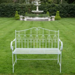 Garden Bench In Powder Blue