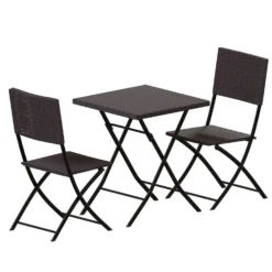 Garden Vida Capri 2 Seater Rattan Bistro Set - Brown