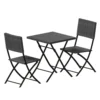 Garden Vida Capri 2 Seater Rattan Bistro Set - Grey