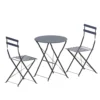 Garden Vida Porto 2 Seater Metal Bistro Set - Dark Grey
