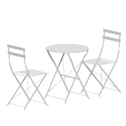 New Products -Garden Furniture Shop garden vida porto 2 seater metal bistro set light grey p79148 145810 zoom