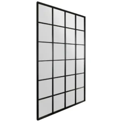 Genestra Black Modern Window Style Garden Wall Mirror -Garden Furniture Shop genestra black modern window style garden wall mirror p85125 182117 zoom