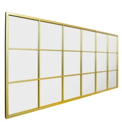 Genestra Narrow Gold Modern Window Style Garden Wall Mirror -Garden Furniture Shop genestra narrow gold modern window style garden wall mirror p85147 182300 zoom