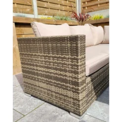 Georgia Brown Rattan Compact Corner Sofa Dining Set With 2 Benches -Garden Furniture Shop georgia brown rattan compact corner sofa dining set with 2 benches p78474 134361 zoom