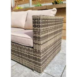 Georgia Brown Rattan Compact Corner Sofa Dining Set With 2 Benches -Garden Furniture Shop georgia brown rattan compact corner sofa dining set with 2 benches p78474 134362 zoom