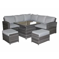 Grace Grey Rattan Corner Sofa Dining Set With Lift Table -Garden Furniture Shop grace grey rattan corner sofa dining set with lift table p78479 134921 zoom