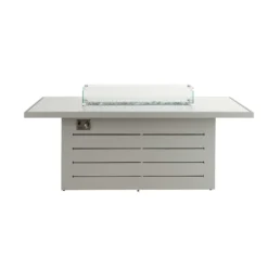 Grey Patterned Top Rectangular Outdoor Dining Table With Firepit -Garden Furniture Shop grey patterned top rectangular outdoor dining table with firepit p76655 125045 zoom