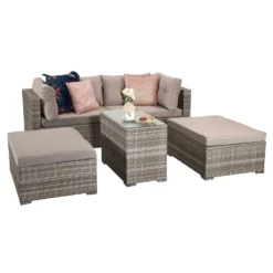 Harper Grey Rattan Stackable Sofa Set -Garden Furniture Shop harper grey rattan stackable sofa set p78480 134484 zoom