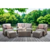 Harriet Grey Rattan 4 Seater Sofa Set