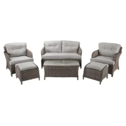 Harriet Grey Rattan 4 Seater Sofa Set -Garden Furniture Shop harriet grey rattan 4 seater sofa set p78481 134506 zoom