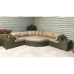 Jessica Brown Rattan Large Corner Sofa With Pouffe And End Tables -Garden Furniture Shop jessica brown rattan large corner sofa with pouffe and end tables p78483 134525 zoom