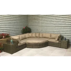 Jessica Brown Rattan Large Corner Sofa With Pouffe And End Tables -Garden Furniture Shop jessica brown rattan large corner sofa with pouffe and end tables p78483 134526 zoom