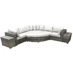 Jessica Brown Rattan Large Corner Sofa With Pouffe And End Tables -Garden Furniture Shop jessica brown rattan large corner sofa with pouffe and end tables p78483 134527 zoom