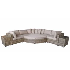 Jessica Brown Rattan Large Corner Sofa With Pouffe And End Tables -Garden Furniture Shop jessica brown rattan large corner sofa with pouffe and end tables p78483 134528 zoom