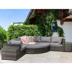 Jessica Grey Rattan Large Corner Sofa With Pouffe And End Tables -Garden Furniture Shop jessica grey rattan large corner sofa with pouffe and end tables p78484 134540 zoom