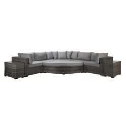 Jessica Grey Rattan Large Corner Sofa With Pouffe And End Tables -Garden Furniture Shop jessica grey rattan large corner sofa with pouffe and end tables p78484 134543 zoom