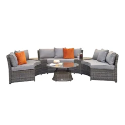 Juliet Grey Rattan Half Moon Sofa Set -Garden Furniture Shop juliet grey rattan half moon sofa set p78485 134558 zoom