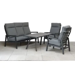 New Products -Garden Furniture Shop kimmie grey aluminium 5 seater high back sofa dining set p78605 172999 zoom