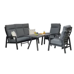 Kimmie Grey Aluminium 5 Seater High Back Sofa Dining Set -Garden Furniture Shop kimmie grey aluminium 5 seater high back sofa dining set p78605 173002 zoom