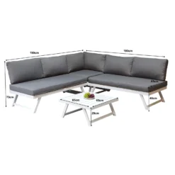 Kimmie Grey Aluminium Corner Sofa With Adjustable Head Rest 12 Kimmie Grey Aluminium Corner Sofa With Adjustable Head Rest -Garden Furniture Shop kimmie grey aluminium corner sofa with adjustable head rest p78604 172988 zoom
