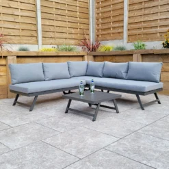 Kimmie Grey Aluminium Corner Sofa With Adjustable Head Rest 15 Kimmie Grey Aluminium Corner Sofa With Adjustable Head Rest -Garden Furniture Shop kimmie grey aluminium corner sofa with adjustable head rest p78604 172991 zoom