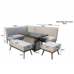 Kimmie Grey Fabric Sofa Set With Lift Table -Garden Furniture Shop kimmie grey fabric sofa set with lift table p78603 172982 zoom