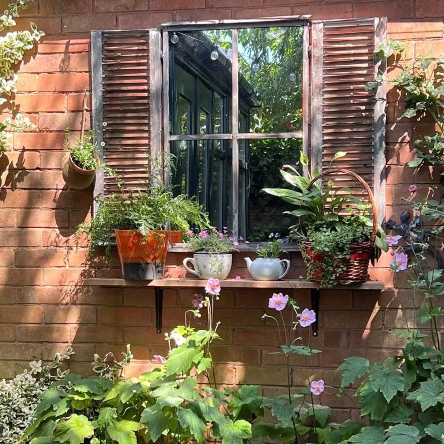 Kirkby Rectangle Window Opening Garden Mirror 3 Kirkby Rectangle Window Opening Garden Mirror - Image 3