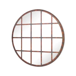 Kirkby Round Metal Decorative Garden Window Mirror 80x80cm -Garden Furniture Shop kirkby round metal decorative garden window mirror 80x80cm p80635 158741 zoom