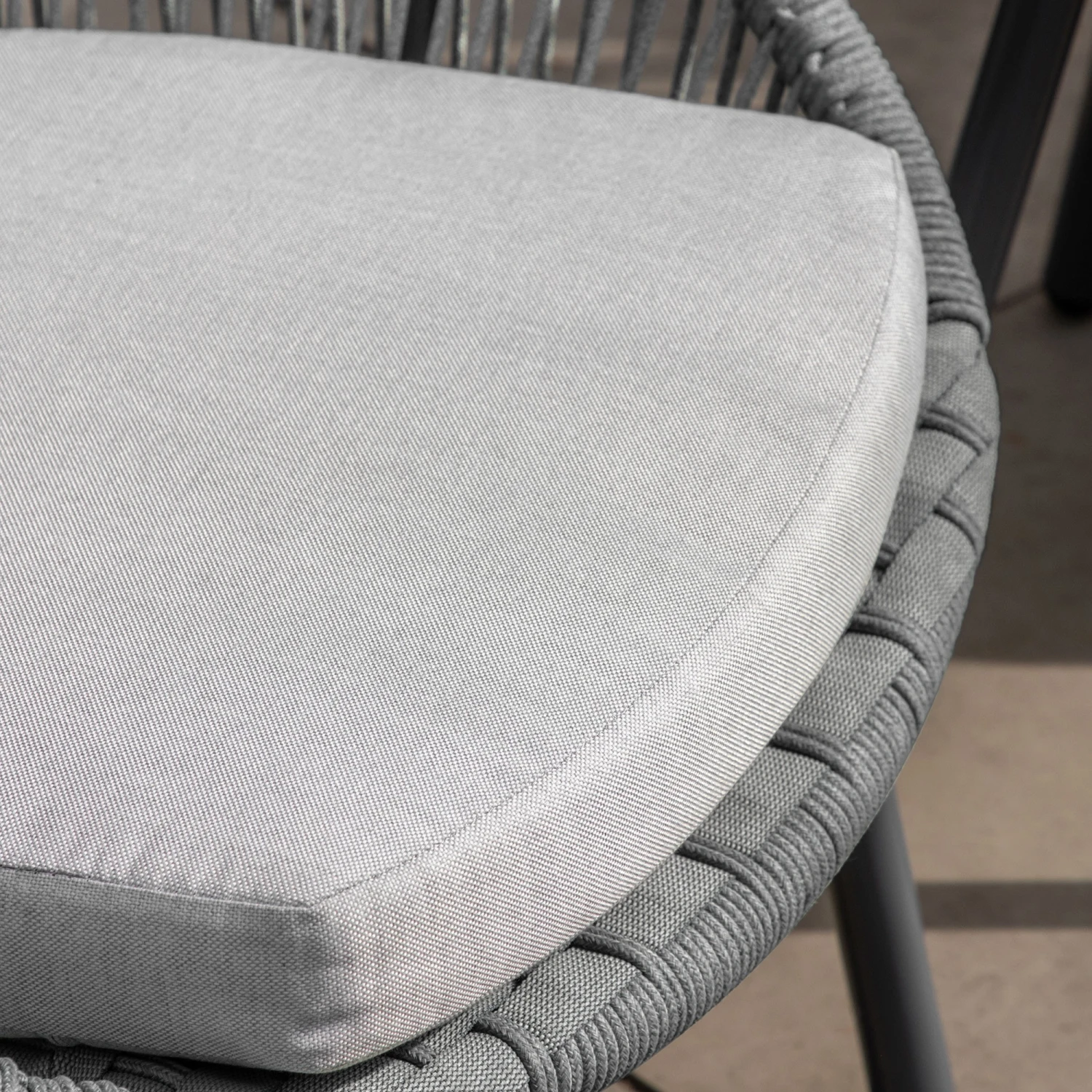 Lamezia 2 Seater Bistro Set Charcoal 3 Lamezia 2 Seater Bistro Set Charcoal - Image 3