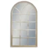 Large Antique French Style Grey Arch Window Mirror