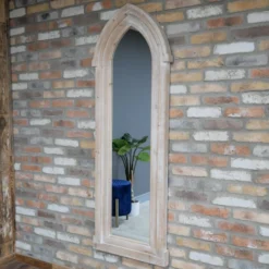 Large Arched Fir Wood Mirror