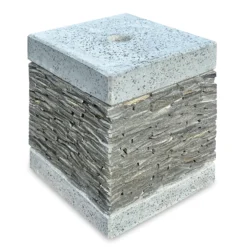 Large Bali Parasol Base With Terazzo And Slate