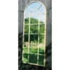 Large Green And Cream Rustic Multi Panel Design Garden Mirror