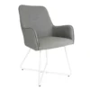 Light Grey Cross Frame Outdoor Dining Chair
