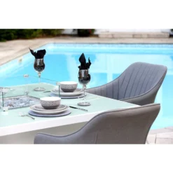 Light Grey Cross Frame Outdoor Dining Chair -Garden Furniture Shop light grey cross frame outdoor dining chair p76704 125530 zoom