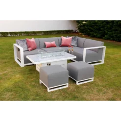 Light Grey Outdoor Footstool